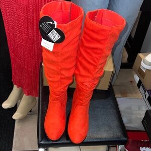 Vibrant Red Ankle Boots